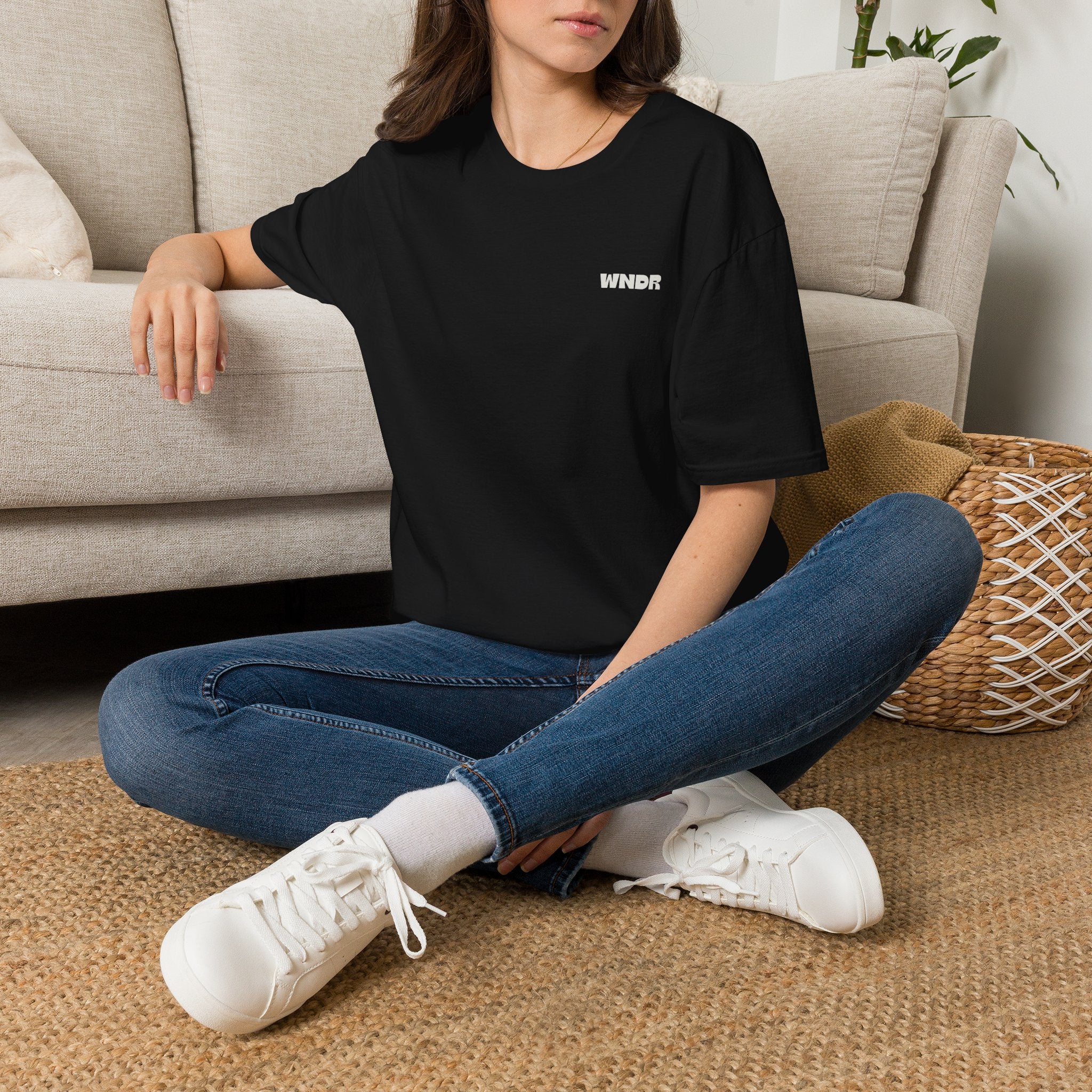 WNDR Logo T-Shirt | Minimal Graphic Tee, Chest Print