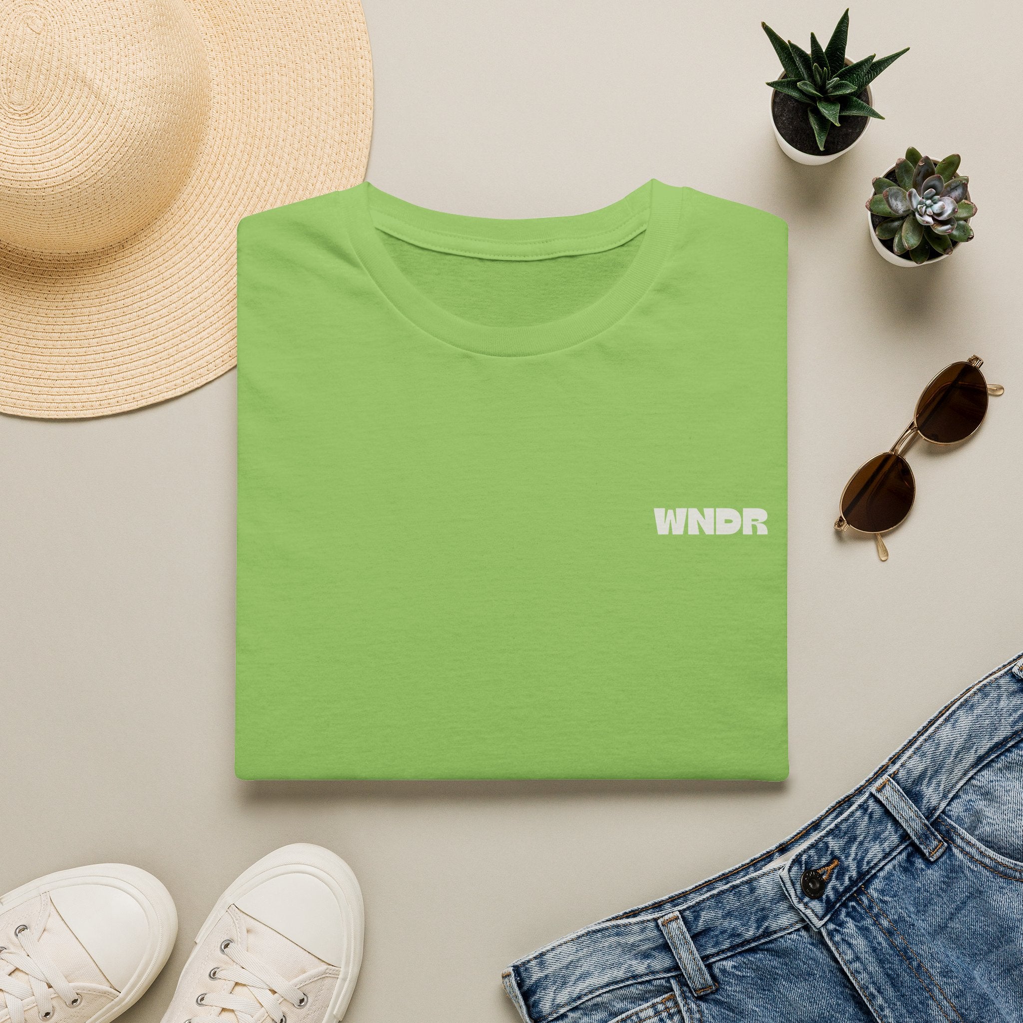 WNDR Logo T-Shirt | Minimal Graphic Tee, Chest Print