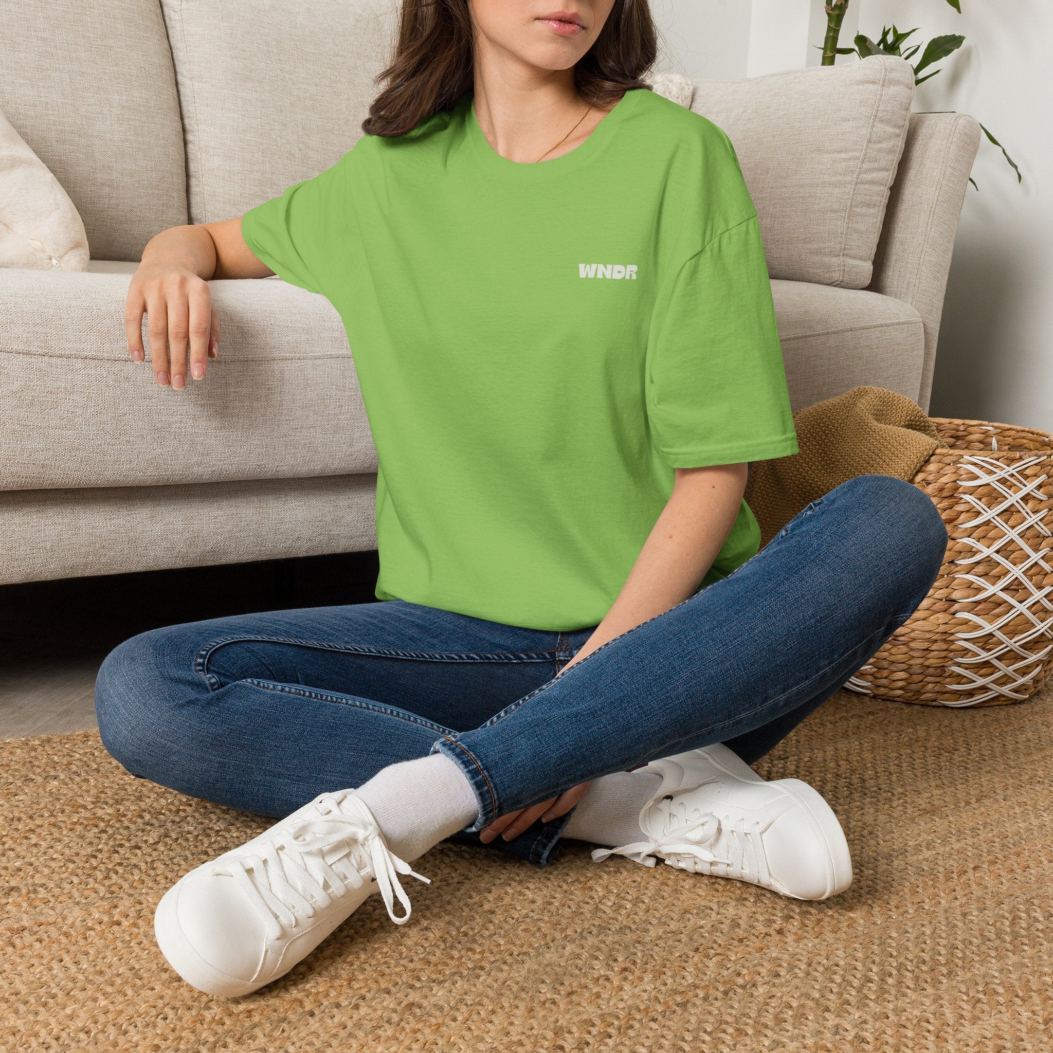 WNDR Logo T-Shirt | Minimal Graphic Tee, Chest Print