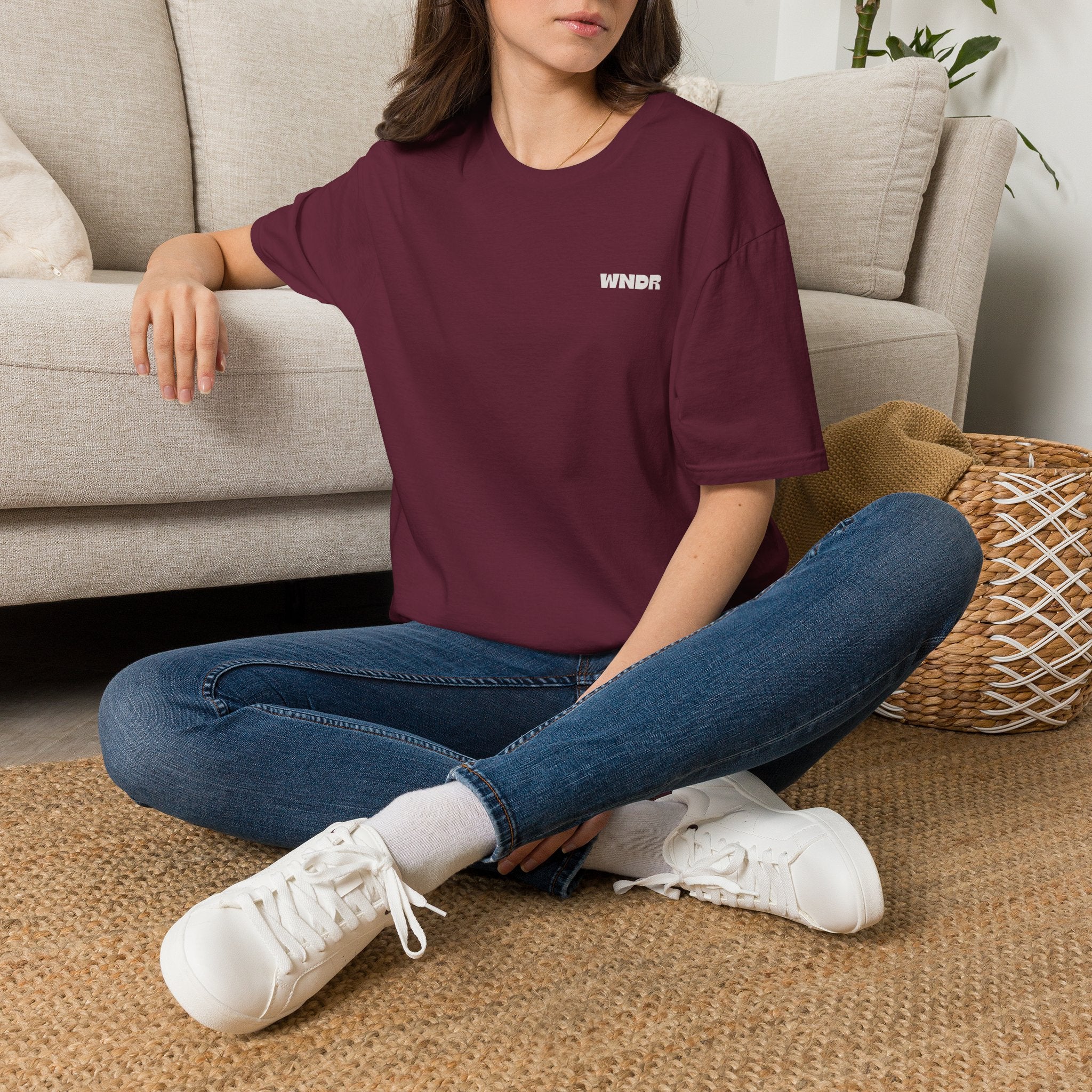WNDR Logo T-Shirt | Minimal Graphic Tee, Chest Print