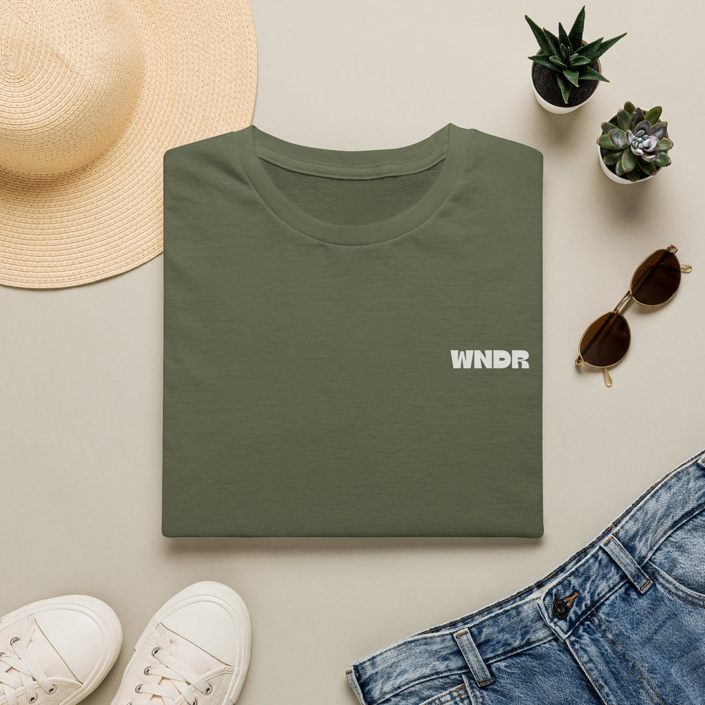 WNDR Logo T-Shirt | Minimal Graphic Tee, Chest Print