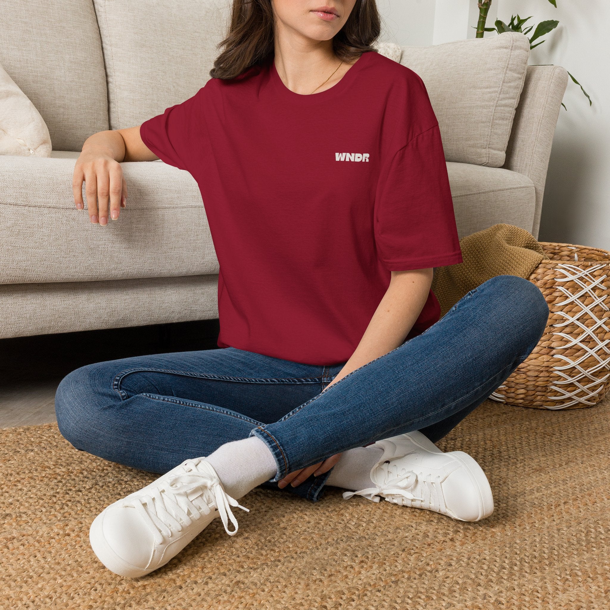 WNDR Logo T-Shirt | Minimal Graphic Tee, Chest Print
