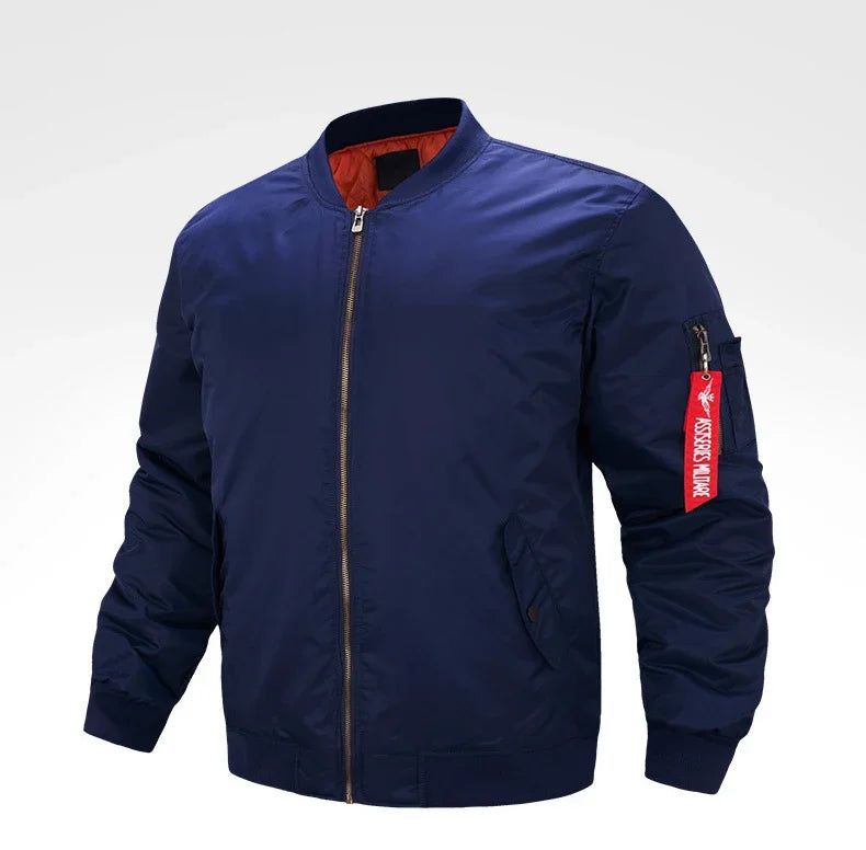 MA-1 Flight Bomber Jacket for Men Thick and Thin Casual Zipper Jackets Baseball Pilot Waterproof Winter Coat Male Plus Size 8XL