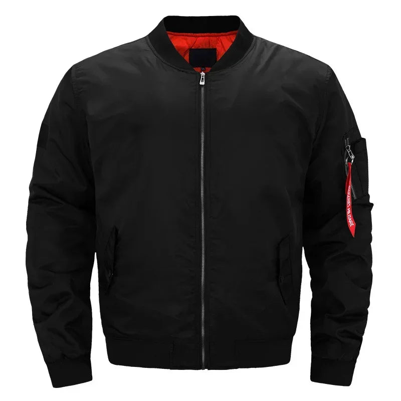 MA-1 Flight Bomber Jacket for Men Thick and Thin Casual Zipper Jackets Baseball Pilot Waterproof Winter Coat Male Plus Size 8XL