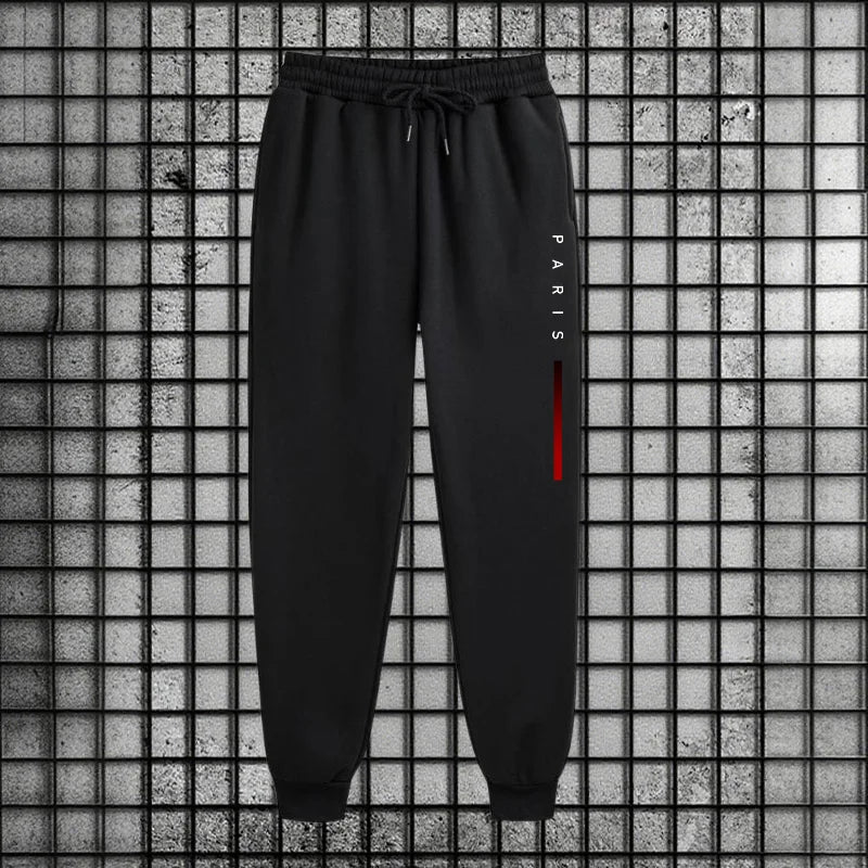 Men Paris Fashion Tracksuit Hoodie and Sweatpants Set with Soft Touch Fabric Autumn Winter Male Home Outdoor Comfort Warm Outfit
