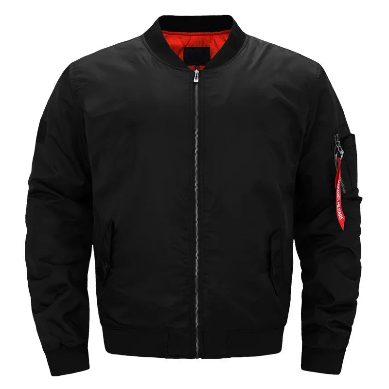 MA-1 Flight Bomber Jacket for Men Thick and Thin Casual Zipper Jackets Baseball Pilot Waterproof Winter Coat Male Plus Size 8XL