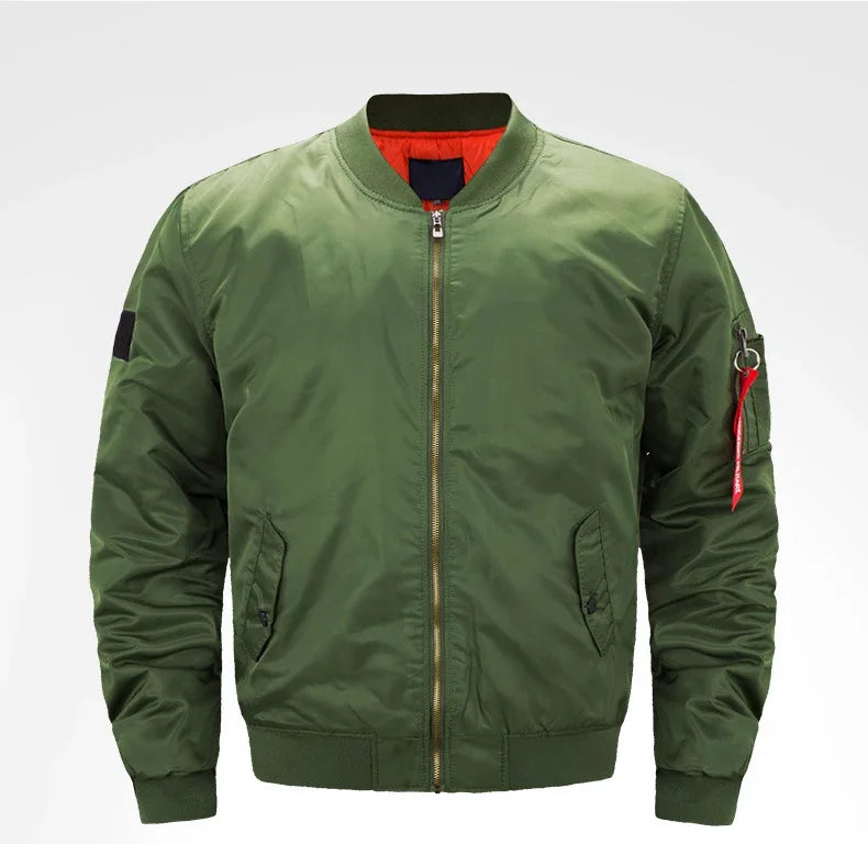 MA-1 Flight Bomber Jacket for Men Thick and Thin Casual Zipper Jackets Baseball Pilot Waterproof Winter Coat Male Plus Size 8XL