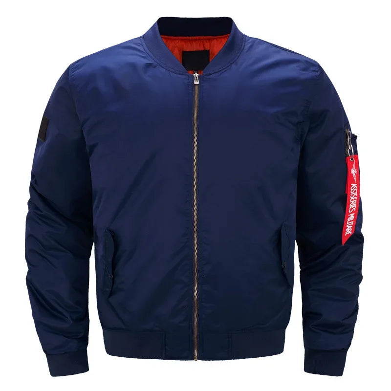MA-1 Flight Bomber Jacket for Men Thick and Thin Casual Zipper Jackets Baseball Pilot Waterproof Winter Coat Male Plus Size 8XL
