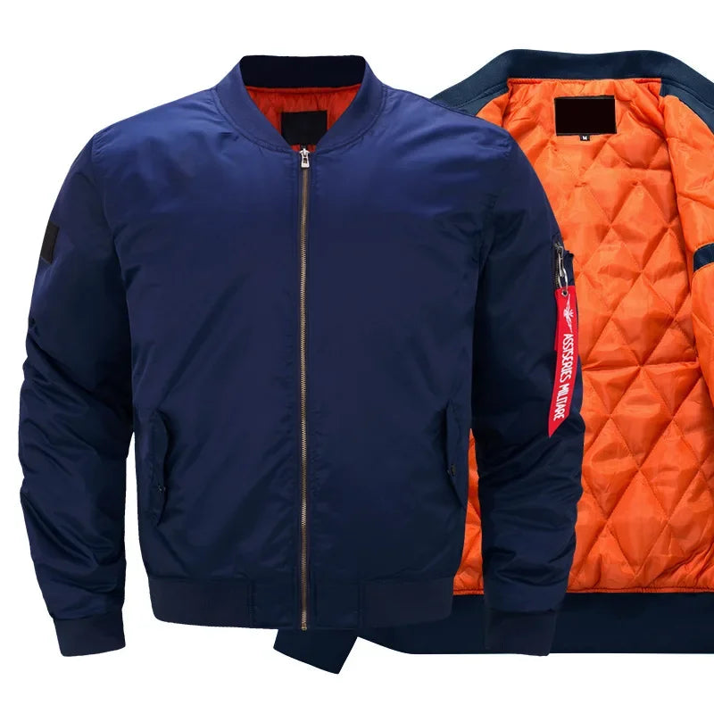 MA-1 Flight Bomber Jacket for Men Thick and Thin Casual Zipper Jackets Baseball Pilot Waterproof Winter Coat Male Plus Size 8XL