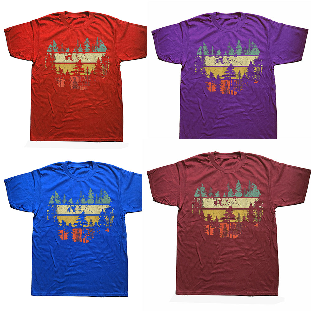 Wildlife Trees Outdoors Nature Retro Forest T Shirts Hiking Camping Birdwatching Photography Mountains Birthday Gifts T-shirt