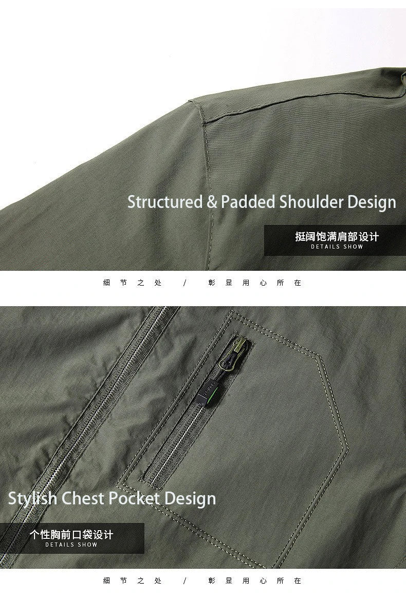 Yamaha Men's Motorcycle Jacket with Windproof and Waterproof Hood, Detachable, Large Size, Spring-Autumn Style, Tactical Jacket