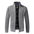 Autumn Winter Warm Cardigan Men Fleece Sweaters Full Zip Jackets Slim Fit Luxury Brand Knitted Sweater Coat American Jersey