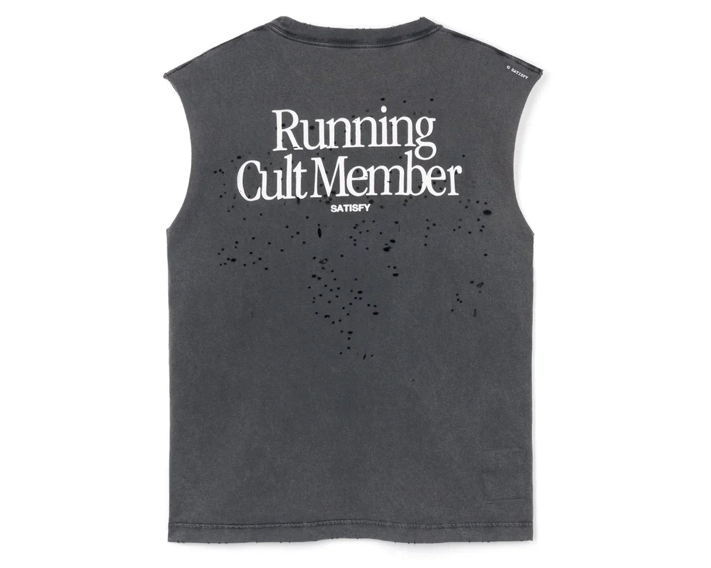 Satisfy running sports vest loose casual cotton T-shirt