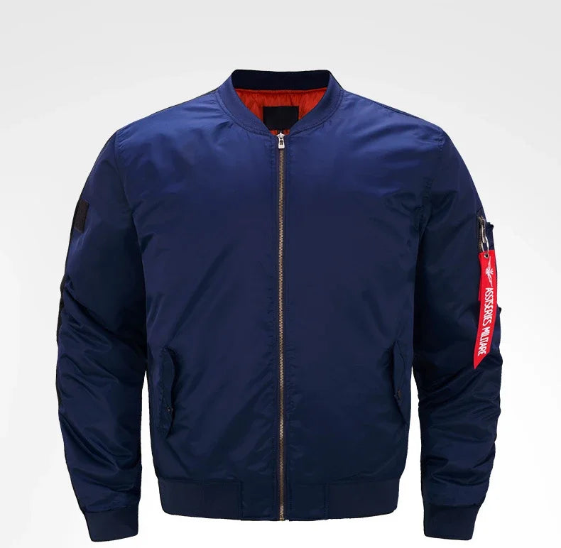 MA-1 Flight Bomber Jacket for Men Thick and Thin Casual Zipper Jackets Baseball Pilot Waterproof Winter Coat Male Plus Size 8XL