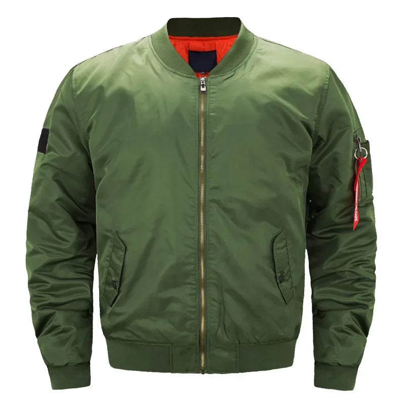 MA-1 Flight Bomber Jacket for Men Thick and Thin Casual Zipper Jackets Baseball Pilot Waterproof Winter Coat Male Plus Size 8XL