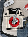 LOONEY TUNES Minimalist Casual Cartoon Design Pattern Print Summer Kids' T-shirt Round Neck Short Sleeve Pullover Loose T-shirt