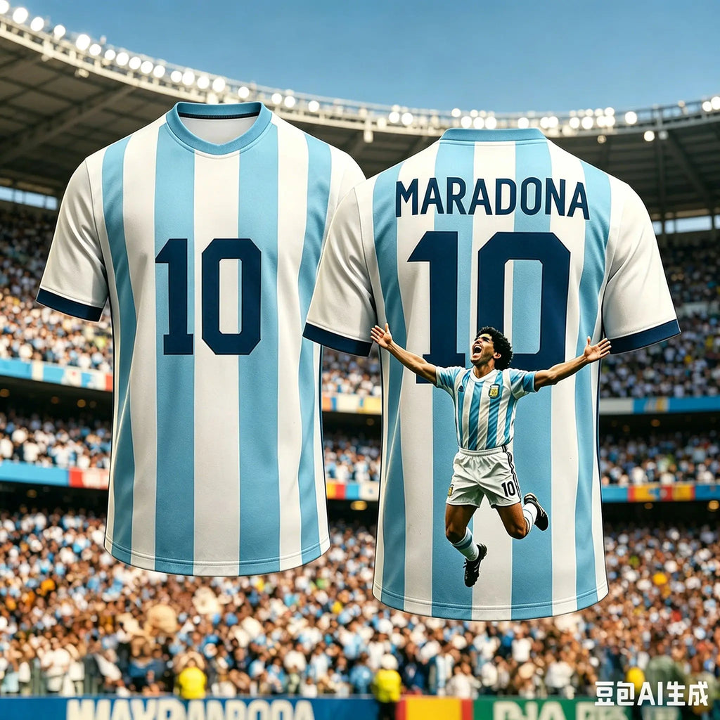 Round Neck T-Shirt Maradona Commemorative Edition 3d Printing Quick-Drying Breathable And Comfortable